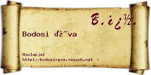 Bodosi Éva névjegykártya